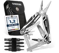 AVENTURIS® Pinza-Multiuso in Acciaio Inox- Multitool con 21 funzioni, Coltello-multiuso-Militare, Attrezzi Tascabili e Multifunzione -Utensile Tascabile -Pinze e Martello, Gadget Montagna- Beta 1778