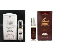 Avenue & French Coffee Concentrated Perfume Oil Roll-On Combo Pack of 2 (6ml Each) | Long Lasting Alcohol-Free Attar for Men & Women