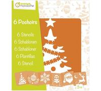 Avenue Mandarine 42455MD Set di 6 stencil per bambini Natale