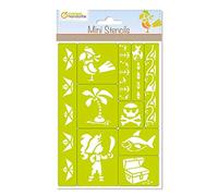 Avenue Mandarine 42831O - Foglio da 10 stencils Mini Stencils 15,4x25,7 cm, Pirati