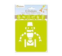 Avenue Mandarine 42841MD 6 Stencil assortiti, Motivo: Robot
