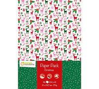 Avenue Mandarine CC039C - una confezione Paper Pack da 96 pagine stampate 21x29, 7 cm 170g (24 motivi x 4), Natale