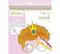 Avenue Mandarine GY021O - Quaderno a spirale Graffy pop mask Che include 24 maschere pretagliate da colorare (12 motivi x 2) 250g, ragazze
