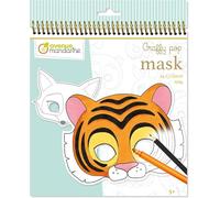 Avenue Mandarine GY023O - quaderno a spirale Graffy Pop Mask animali - 24 maschere da colorare pretagliate - Carta Clairefontaine Certificati PEFC - da colorare a matita, pennarello o acrilici