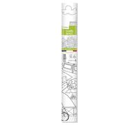 Avenue Mandarine GY083C - Un rotolo 5mx35cm Graffy Roll composto da un poster 90 g prestampato d'un disegno da 50 cm ripetuto 10 volte, Città ecologica