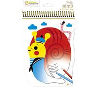 Avenue Mandarine GY112C Blocco da colorare spiralato Graffy Nimo con 24 disegni, Lumaca