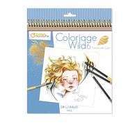 Avenue Mandarine GY124C- Quaderno a spirale Wild 28 pagine stampate da colorare 20x20 cm (14 motivi x 2) 250g Wild 6