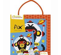 Avenue Mandarine KC121C - Scatola Pix Gallery che include 1 quadro punto e croce 14x14 cm, ago e fili, Astronauta