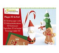 Avenue Mandarine KC142C -scatola creativa, origami di natale 3D - Kit per attività manuali - Include 15 fogli su carta 160g pretagliati e prepiegati - 1 Tubo di colla - A partire dai 7 anni