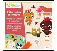 Avenue Mandarine KC161C - Coffret créatif enfant - PATES A MODELER ET GOMMETTES - À partir de 2 ans - LA FERME