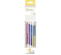 Avenue Mandarine Matite colorate CC032O - Kit 12 matite a doppia punta, 24 colori, tubo metallico