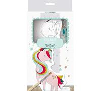 Avenue Mandarine PP035C - Un kit Friends to Paint che include un animale in cotone stampato da appendere, Simone l'unicorno
