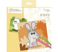 AVENUE MANDARINE - Quaderno da colorare per i più piccoli - Graffy Easy - 24 disegni da colorare a contorno marcato 20x20 cm (12 Motivix 2) - animali della fattoria - a partire dai 3 anni - GY129C animali della fattoria