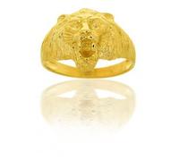 AvenueDuBijou - Anello chevalier in oro giallo 18 kt, motivo: leone e In oro giallo 750/1000, 20, cod. 081036-60