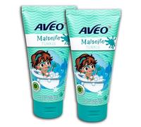Aveo Kids - Confezione da 2 saponi da colorare, colore turchese, fragranza tropicale, 2 x 75 ml