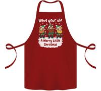 Avere il Tuo Elfo A Merry Piccolo Natale Cotone Grembiule 100% Biologico