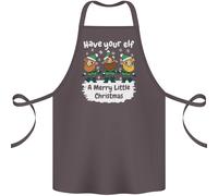 Avere il Tuo Elfo A Merry Piccolo Natale Cotone Grembiule 100% Biologico