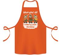 Avere il Tuo Elfo A Merry Piccolo Natale Cotone Grembiule 100% Biologico