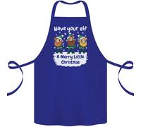 Avere il Tuo Elfo A Merry Piccolo Natale Cotone Grembiule 100% Biologico