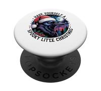 Avere te stesso un piccolo corvo di Natale spettrale PopSockets PopGrip Adesivo