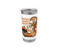 Avere Un Mental Bake Down Divertente Cottura Scheletro Autunno Hallowe Bicchiere termico in acciaio inox doppia parete