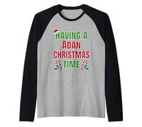 Avere Un Nome di riunione di Famiglia Adan Natale Tempo Maglia con Maniche Raglan