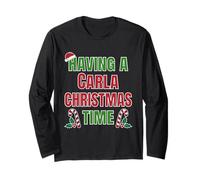 Avere Un Nome di riunione di Famiglia Carla Christmas Time Maglia a Manica
