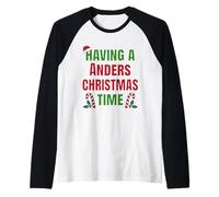 Avere Un Nome di riunione di Famiglia di Anders Natale Tempo Maglia con Maniche Raglan