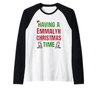 Avere Un Nome Emmalyn Natale Tempo Famiglia riunione Maglia con Maniche Raglan