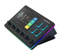AVerMedia Live Streamer AX310 - Creator Control Center, Mixer audio a 6 tracce con pannello touch IPS, azioni di attivazione su OBS, Streamlabs, Spotify, VTube, Twitch, YouTube e altro ancora