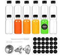 Avernest 12 Bottigliette di Vetro Piccole,60ml Riutilizzabile Bottigliette Liquore Mignon con Imbuto,Etichette,Penna e Spazzola,Mini Bottiglie Alcolici per Shots di Zenzero,Oli Essenziali & Liquori