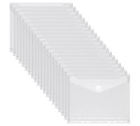 Avernest 20 Pezzi Trasparenti Buste A5, Impermeabile Cartelline Portadocumenti, Buste Trasparenti A5, Cartelletta Porta Documenti per Casa ed Archivio, Ufficio (7 Forate)