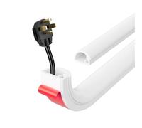 Avernest Canalina per cavi bianca, autoadesiva, flessibile, 1,5 m, per esterni, resistente alle intemperie, per nascondere cavi alla parete, per casa, ufficio, scuola, offre spazio per 2 o 3 cavi