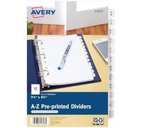 Avery 11313 Divisori prestampati con linguetta, 12 linguette, 8 1/2 x 5 1/2, bianco