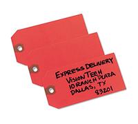 Avery 12345 Cartellini per spedizioni senza corde, carta, 10 x 6 cm, rosso (confezione da 1000)