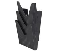 Avery 144-3BLK - Set di 3 supporti per letteratura, formato A4, 250 x 260 x 115 mm, colore: Nero
