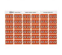 Avery 22 etichette laterali con codifica a colori, rotolo arancione, 500 pezzi,