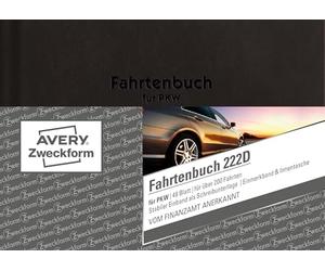 Avery 222D giornale di bordo, DIN A6, fiscale km a prova, 48 fogli, bianco