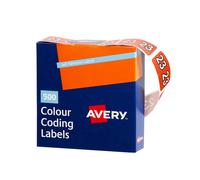 Avery 23 Side Tab Colour Coding Roll Label 500pcs (Orange)