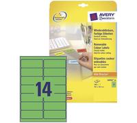 Avery 280x Klebe-Etiketten A4 99,1x38,1mm Verde Adesivi Didascalia Cartelli