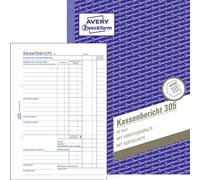 AVERY Zweckform 305 Cash Report (A5, Microperforated, Tested by Legal Experts, f