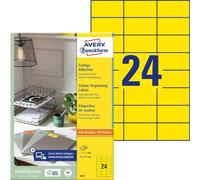 Avery 3451 Etichetta Laser/Inchiostro 70X37, Giallo