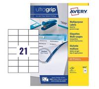 AVERYL MULTIPURPOSE LBL 21TV 100 SHT WHT, Etichette Adesive, Etichette