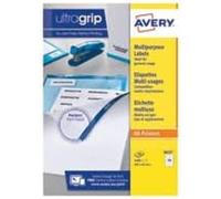 Avery 3653 self-adhesive Multipurpose/copier Labels, White,14 labels per A4 Shee