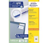 AVERY Zweckform 3666 Universal Labels (6,500 Adhesive Labels, 38 x 21.2 mm on A4