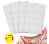Avery - 40 etichette per abbigliamento per bambini vergini termoadesive scritte bianche, 0,9 x 5,2 cm, lavabili fino a 60 °C, resistenti all'asciugatrice
