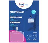 AVZ 4822 - Targhetta per il nome, 60x90 mm, clip, con targhette a inserimen