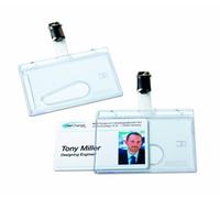 Avery 4826 - Porta badge di sicurezza con clip, 85 x 54 mm, 25 pezzi