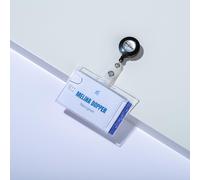 Avery 4827 Double Security Badge Holder with Extendable Reel 90 x 54 mm - Pack o