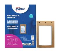 AVERY - 4839XL - Portabadge A6 - in cartoncino plastificato - laser-inkjet - 105 x 148 mm - Avery - Conf. 50 pezzi - 103371 - Conf. da 1 Pz. - 4839XL